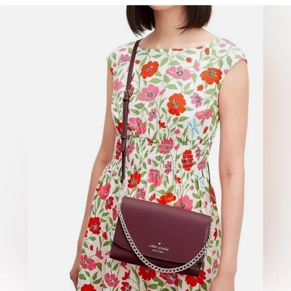 KATE Spade Carson cROSSBODYbag. Burgundy red Shoulder Bag. EXCELLENT CONDITION - Picture 4 of 4